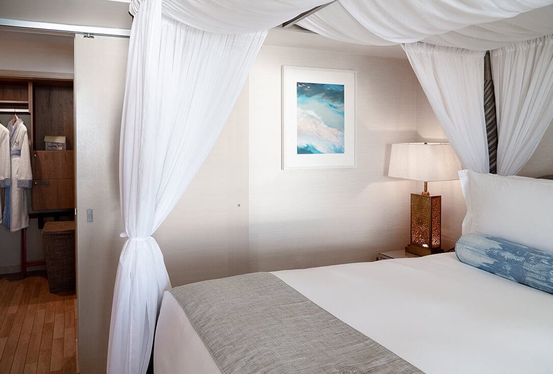 suite bed and closet